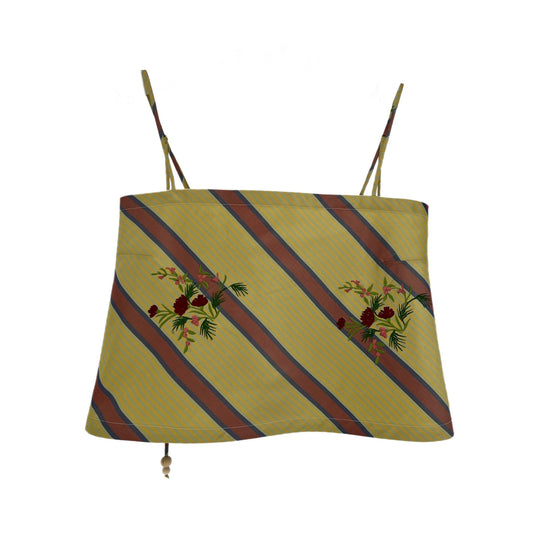 The Bitsy Tank in Floral Embroidery Taffeta