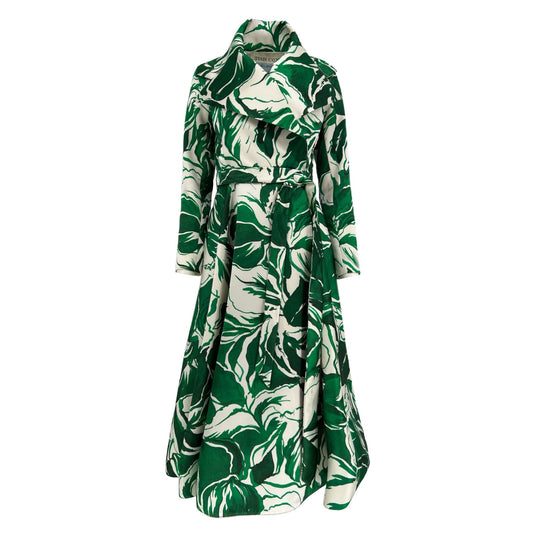The Carey Dress in Painted Emerald Satin