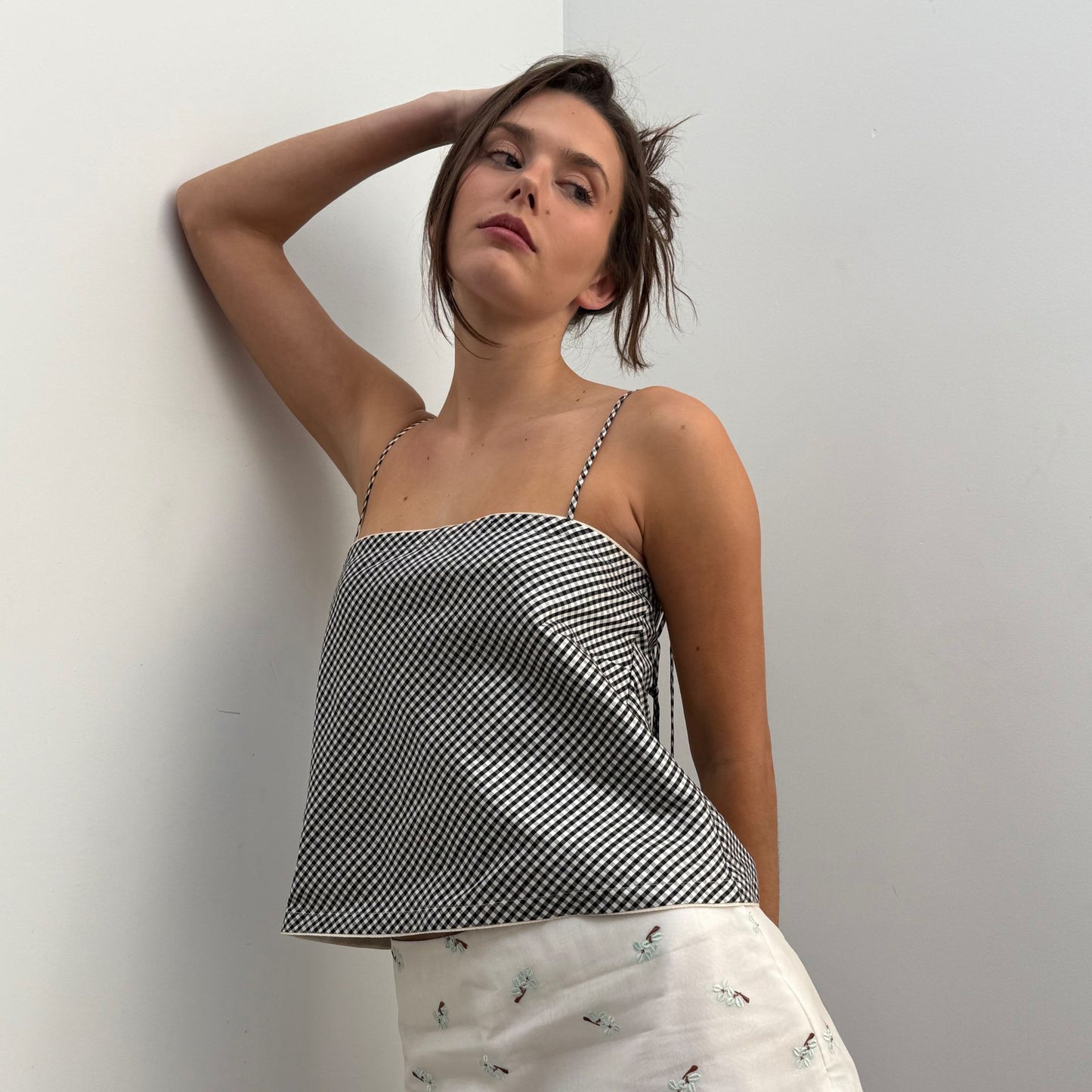 The Bitsy Tank in Gingham Taffeta