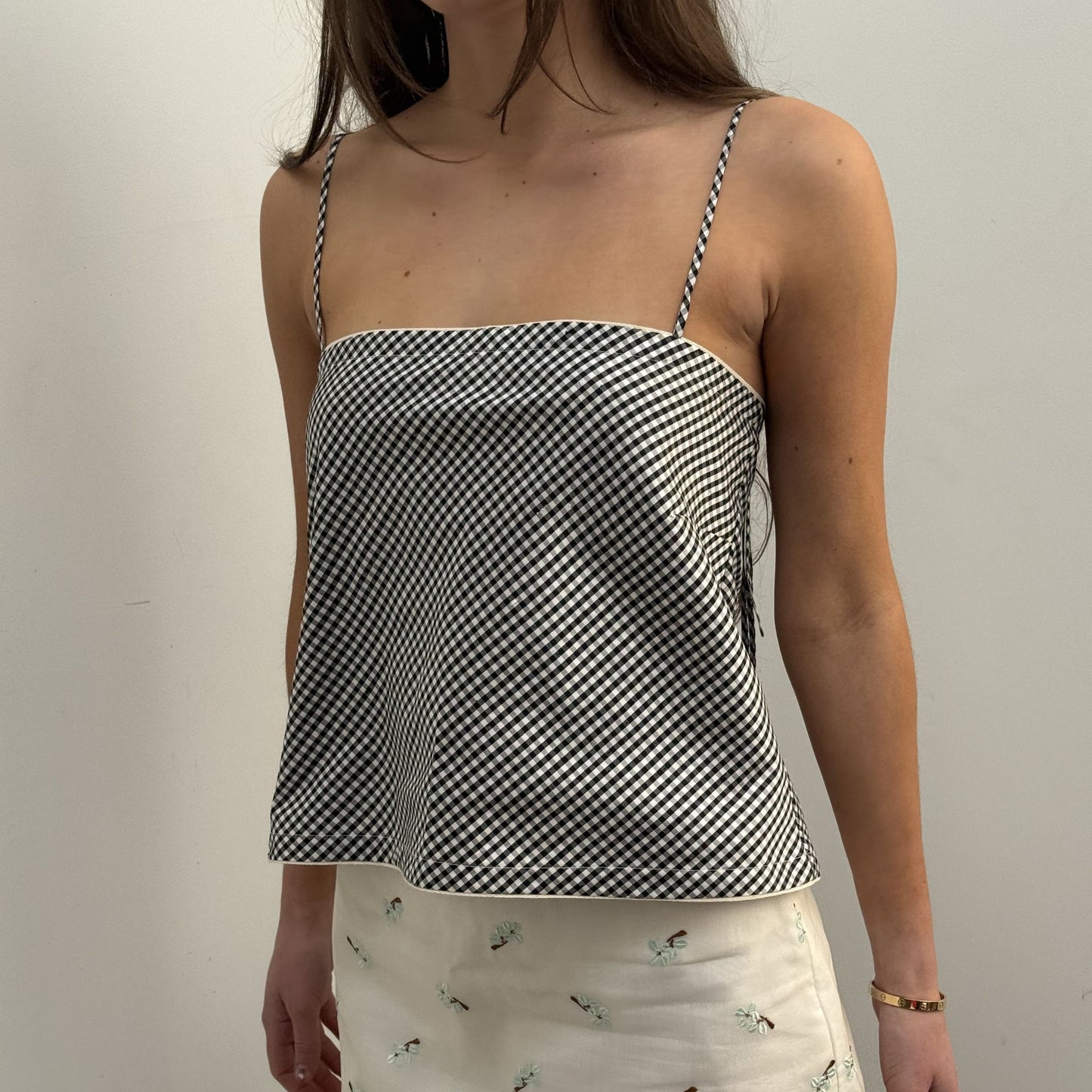 The Bitsy Tank in Gingham Taffeta