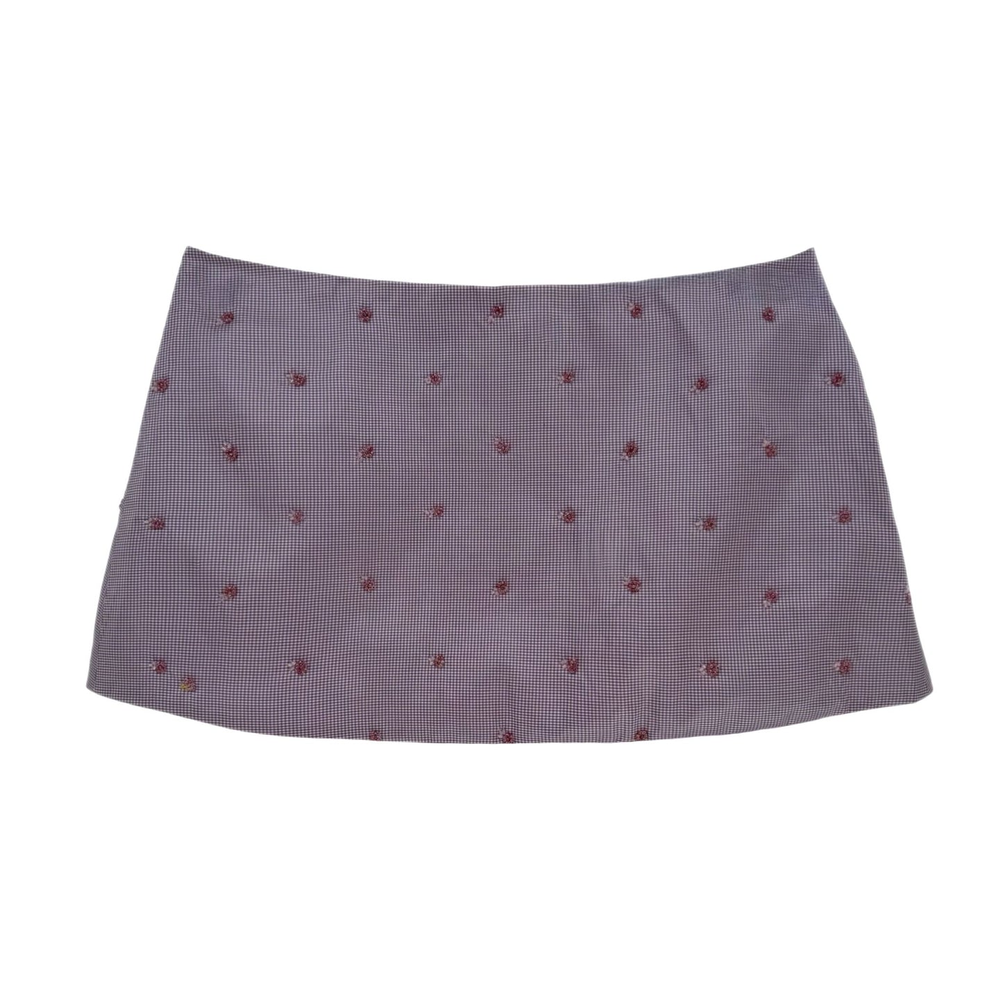 The Ava Mini Skirt in Beaded Purple Taffeta