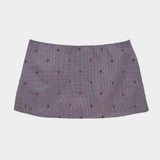 The Ava Mini Skirt in Beaded Purple Taffeta
