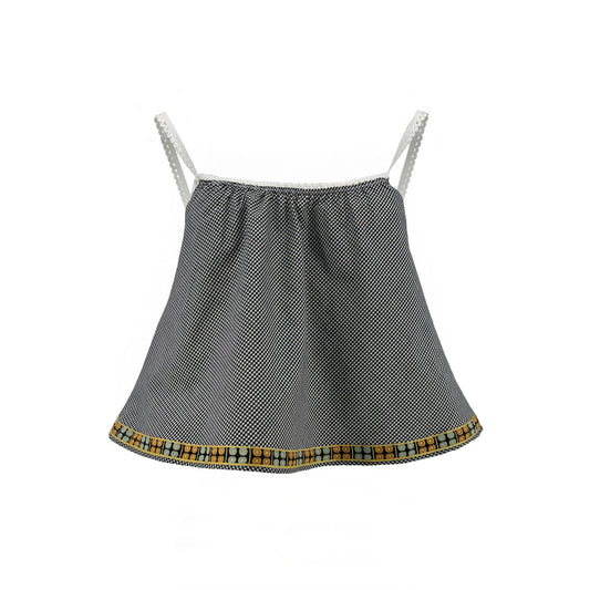 The Perfect Tank in Gingham With Vintage Trim
