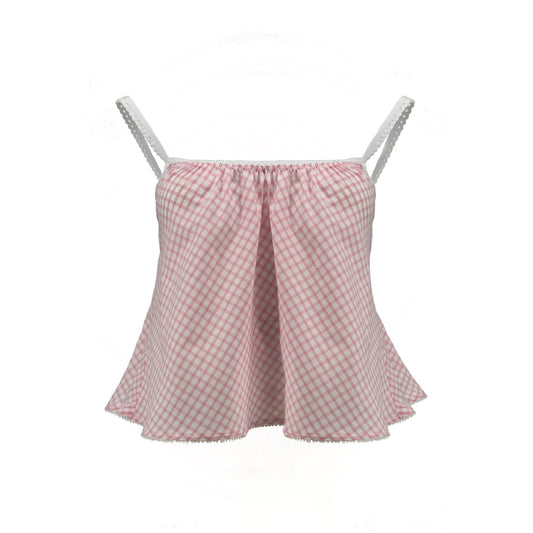 The Perfect Tank in Baby Pink Plaid