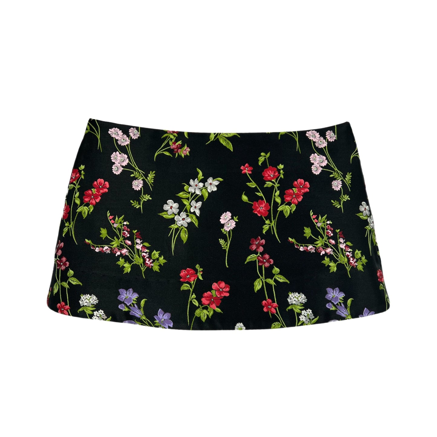 Ava Mini Skirt in Pretty Posey Floral Jacquard