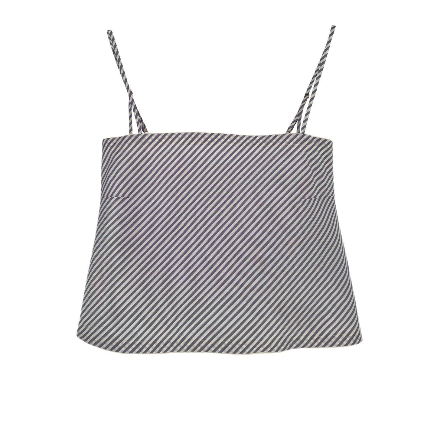 The Bitsy Tank in Striped Lilac Taffeta