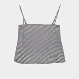 The Bitsy Tank in Striped Lilac Taffeta