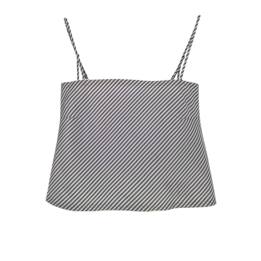 The Bitsy Tank in Striped Lilac Taffeta