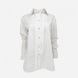 The Charlie Button Down in White Poplin