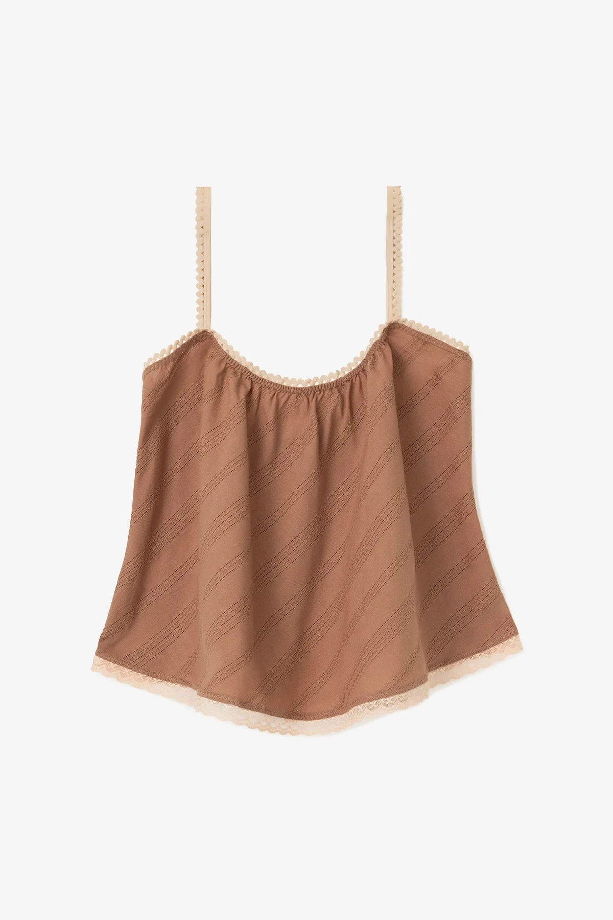 The Perfect Tank Top Mocha Striped Cotton